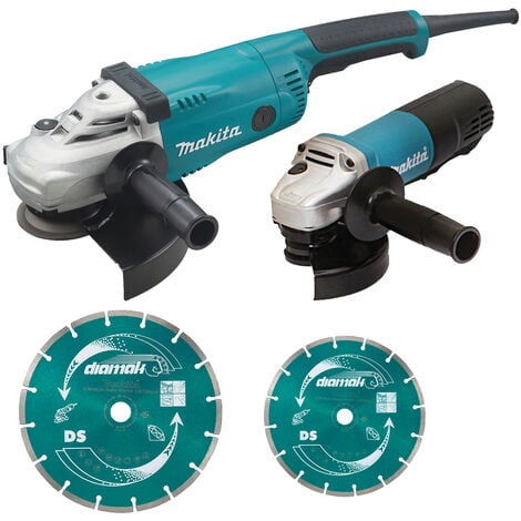Ensemble de 2 meuleuses MAKITA DK0053GX2-P - Ø230 et 125 mm - Avec kit d'accessoires