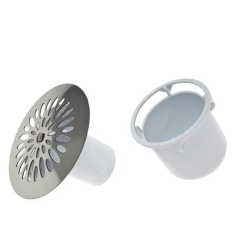 Ensemble siphon capot grille et tasse pour bonde de douche diamètre 90, NICOLL, Réf.0411512