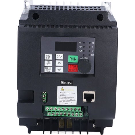 Eosnow Convertisseur de fréquence de moteur ABS, variateur de fréquence monophasé 220V à triphasé 380V 5,5 kw