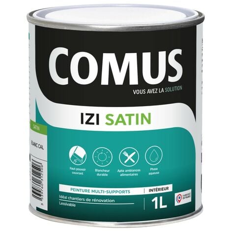 IZI'SATIN 1L - Peinture acrylique d'aspect satin en phase aqueuse - COMUS