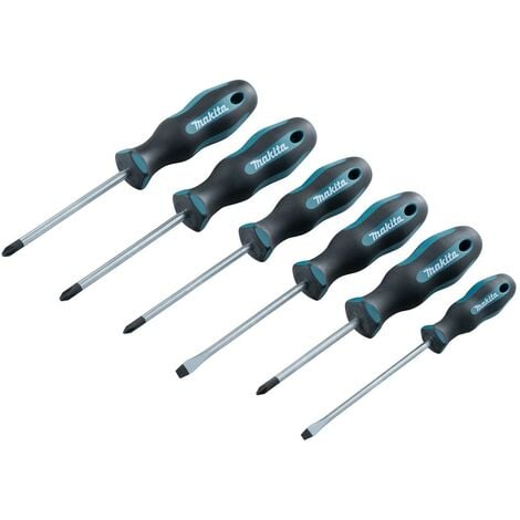Jeu de 6 tournevis 2 SL + 2 PH + 2 PZ - Makita E-10528