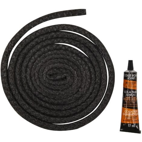 Joint tressé pour insert et poêle longueur 2,5m Ø 10mm