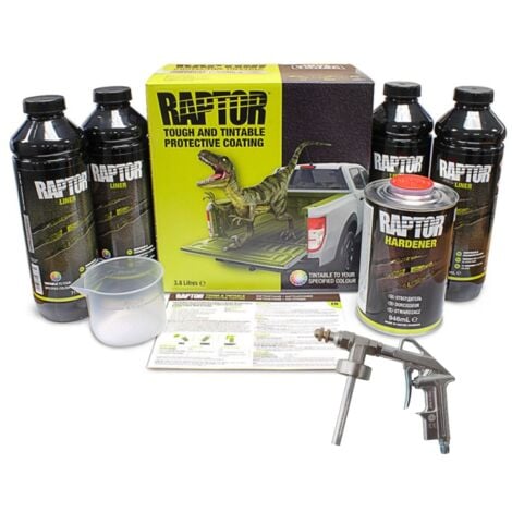 Kit de Raptor teintable 4 bouteille, durcisseur et pistolet inclus UPOL
