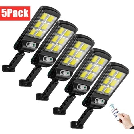 Lampe solaire Détecteur de mouvement Sécurité 3 modes d'éclairage - 5 Pack