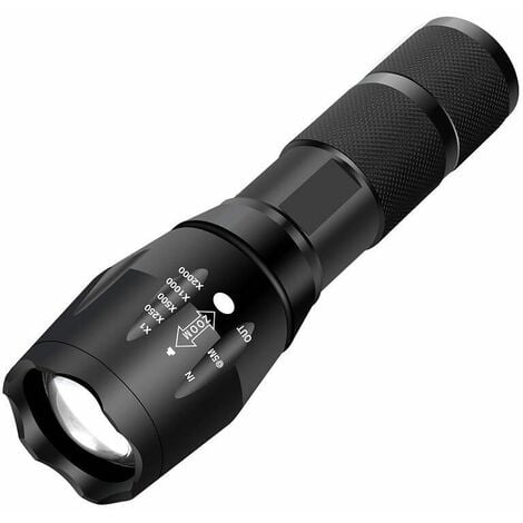 Lampe Torche LED Ultra Puissante XML-T6 - 5 Modes - Antichoc