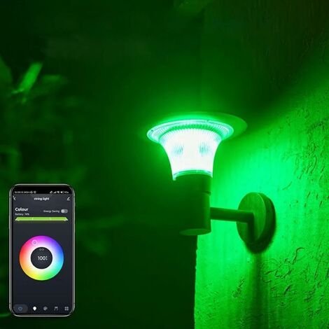 Lanterne Solaire Connectée Murale UFO RGBW IP65 - SILAMP