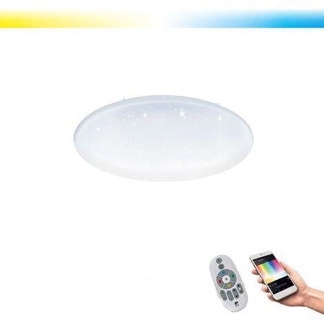 LED PLADIER LIBLING TOTARI-C BLANC H: 8CM Ø: 80 cm Dimmable 2700-6500K avec la fonction de connexion, y compris la télécommande