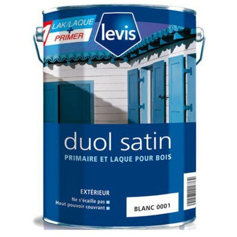 Levis Duol Satin Peinture Microporeuse Boiseries - Extérieur  Finition: Satiné - Couleur: Blanc - Conditionnement: 1L