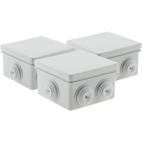 Lot 3 Boîtes étanche carrée 80x80x40 IP 55