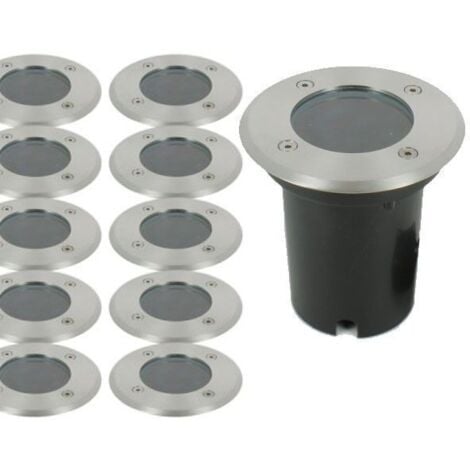 Lot de 10 Spots Encastrable de sol ARUM LIGHTING CANYON - INOX 304 - GU10 - IP67