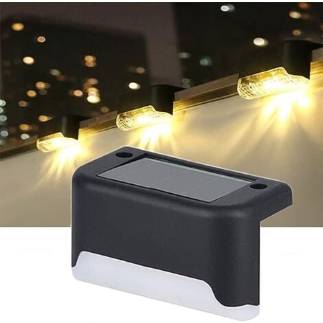 Lot de 12 lampes solaires pour jardin extérieur - IP65 - Étanche - Pour terrasse, décoration de jardin, clôture, marches et escaliers