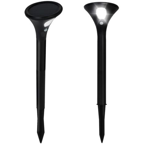 Lot de 2 lampes solaires LED 2 en 1 avec détecteur de mouvement