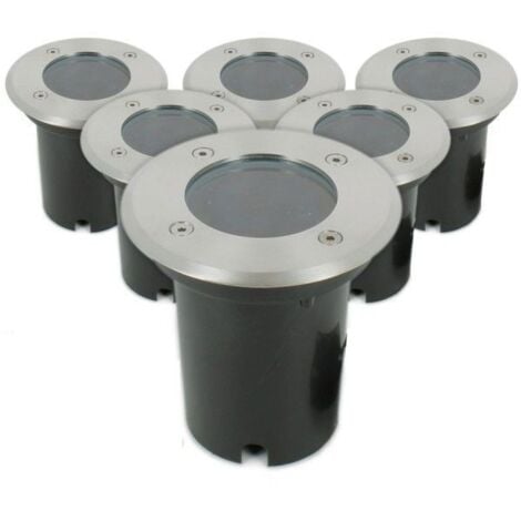 Lot de 6 spots encastrable de sol ARUM LIGHTING CANYON - INOX 304 - GU10 - IP67