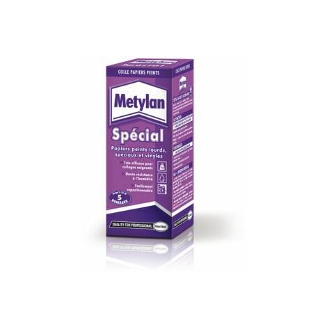 Metylan "Spécial" Colle Papiers Peints, Colle spéciale papier peint lourds, spéciaux et vinyles, colle repositionnable, colle revêtement mural à peindre, jusqu'à 25m², 200 g