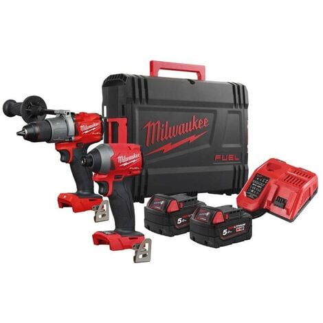 Pack de 2 outils de vissage fuel MILWAUKEE M18FPP2A2-502X - 18V - 2x5,0 Ah