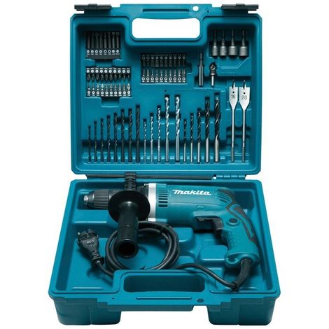 Perceuse à percussion MAKITA HP1631KX3 - 710W - Kit accessoires