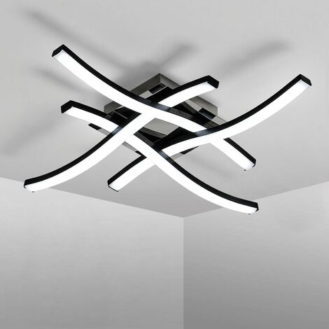 Plafonnier LED Design Moderne,Suspension Luminaire en forme de vague,Lumière Blanche Froide 6500K,Lustre Moderne pour Salon Salle à Manger