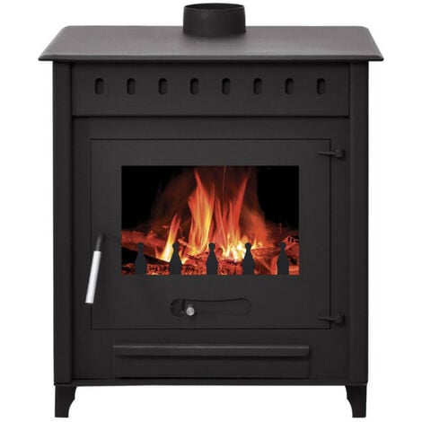 Poêle à bois Alessia 14 Bûches 55CM - Noir