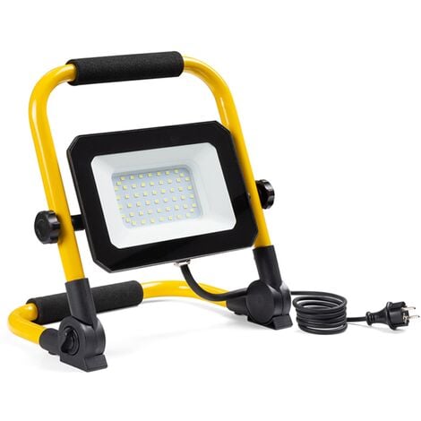 Projecteur de chantier LED 50 watts imperméable avec tête rotative 90°