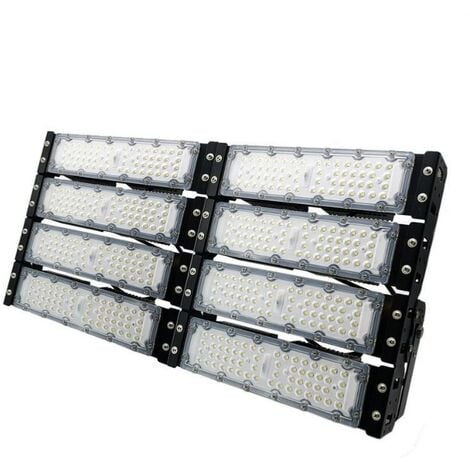 Projecteur LED Puissant Industriel 400W IP65 Noir - Blanc Froid 6000K - 8000K - SILAMP