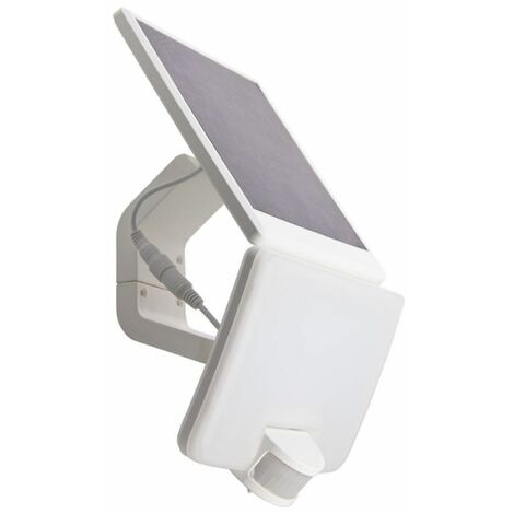 Projecteur Solaire IP44 1500 Lumens - Détecteur de mouvements - Panneau déportable - Blanc