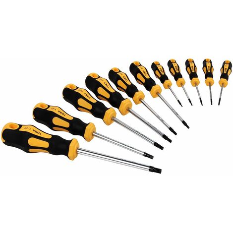 Set de tournevis magnétiques Torx 11 pièces Intérieur en acier chrome vanadium