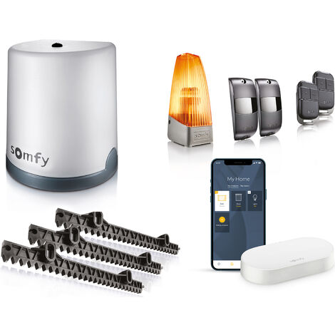 SOMFY 1241956 - Motorisation portail coulissant Freevia 400 Connect - Pilotable à distance avec smartphone et assistants vocaux