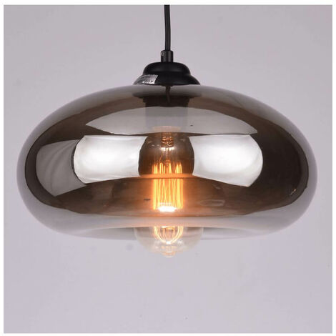 Suspension goutte d'eau verre fumé noire - Ellipse