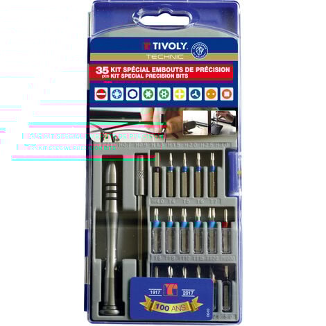 Tivoly Coffret de 35 Embouts de Vissage de Précision
