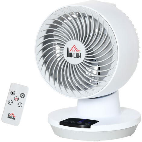 Ventilateur de table HOMCOM 45W 3 vitesses 20,2cm blanc