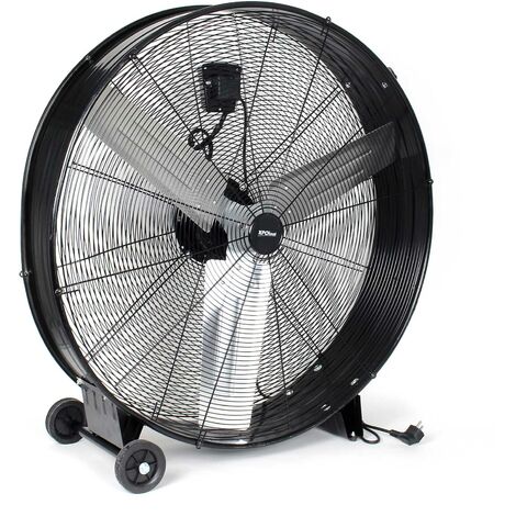 XPOtool Ventilateur à tambour 90cm 360W Brasseur d’air Ventilateur sol Câble 3 Réglage de vitesse